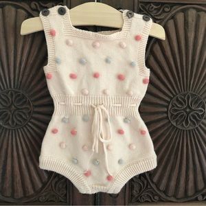 Popcorn knit romper!